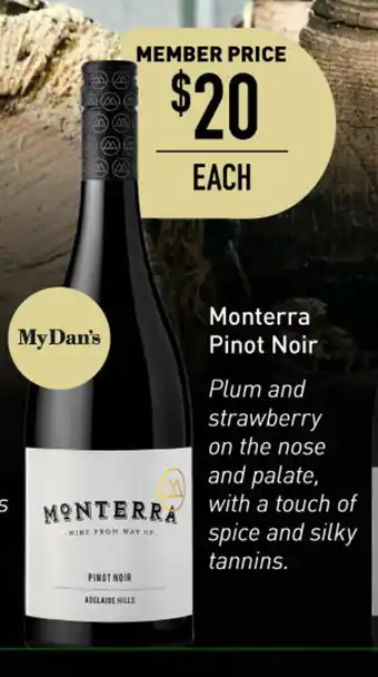 Dan Murphy's Monterra Pinot Noir offer