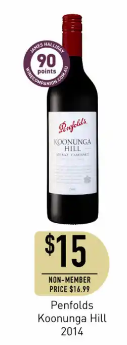 Dan Murphy's Penfolds Koonunga Hill 2014 offer