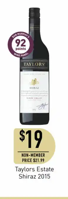 Taylors Estate Shiraz 2015