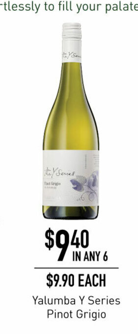 Dan Murphy's Yalumba Y Series Pinot Grigio offer