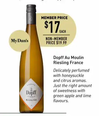 Dan Murphy's Dopff Au Moulin Riesling France offer