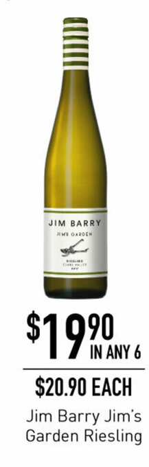 Dan Murphy's Jim Barry Jim's Garden Riesling offer