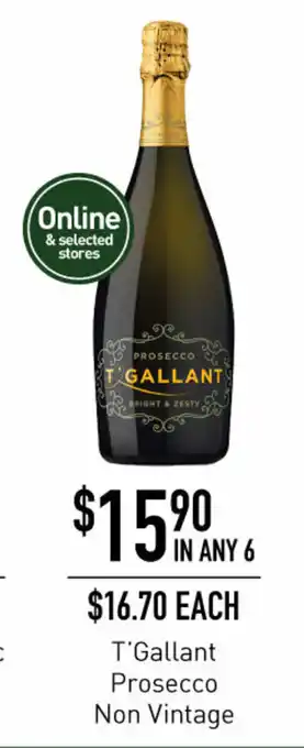 Dan Murphy's T'Gallant Prosecco Non Vintage offer