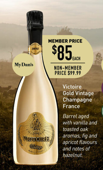 Dan Murphy's Victoire Gold Vintage Champagne France offer
