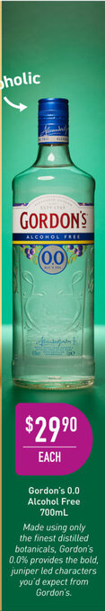Gordon's 0.0 Alcohol Free 700mL