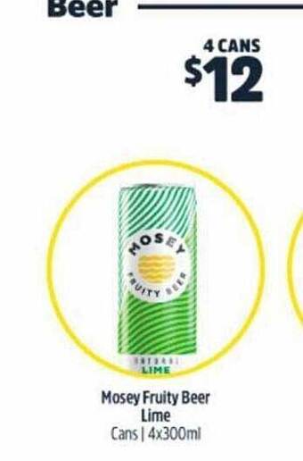 BWS Mosey fruity beer lime offer
