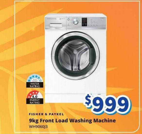 Fisher & paykel 9kg front load washing machine offer at BiRite