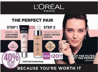Chemist Warehouse L'oréal paris cosmetics range offer
