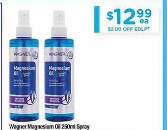 Chemist Warehouse Wagner magnesium oil 250ml spray offer