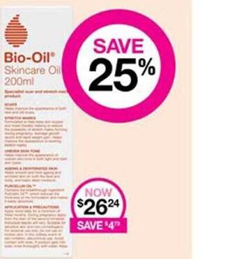 Priceline Bio-oil skincare oil 200ml offer