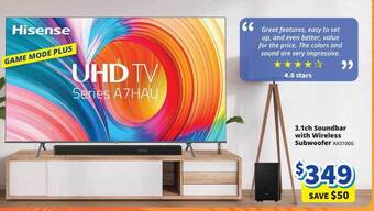 Bi-Rite 3.1ch soundbar with wireless subwoofer offer