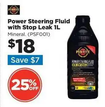 Repco Power steering fluid with stop leak 1l 25% off offer