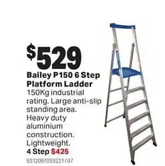Mitre 10 Bailey p150 6step platform ladder offer