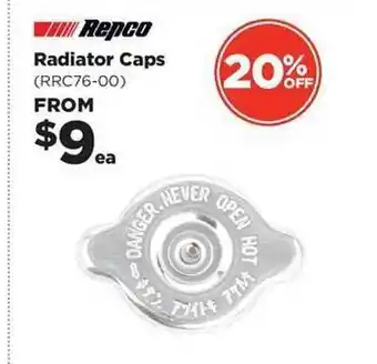 Repco Radiator caps repco offer