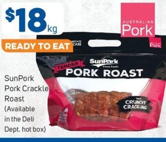Foodland SunPork Pork Crackle Roast offer