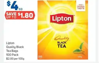 Foodland Lipton Quality Tea Bags 100 Pack offer