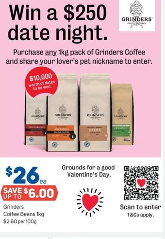 Foodland Grinders Coffee Beans 1Kg offer