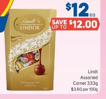 Foodland Lindt Assorted Cornet 333g offer