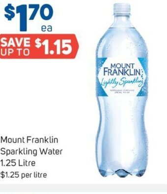 Foodland Mount Franklin Sparklingg Water 1.25 Litre offer