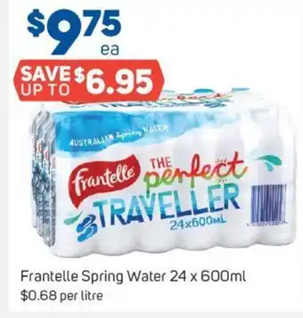 Foodland Frantelle Spring Water 24x600 ml offer