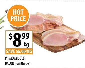 Supabarn Primo Middle Bacon From The Deli offer