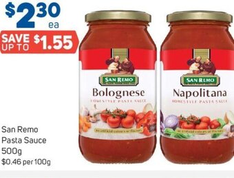 Foodland San Remo Pasta Sauce 500g offer