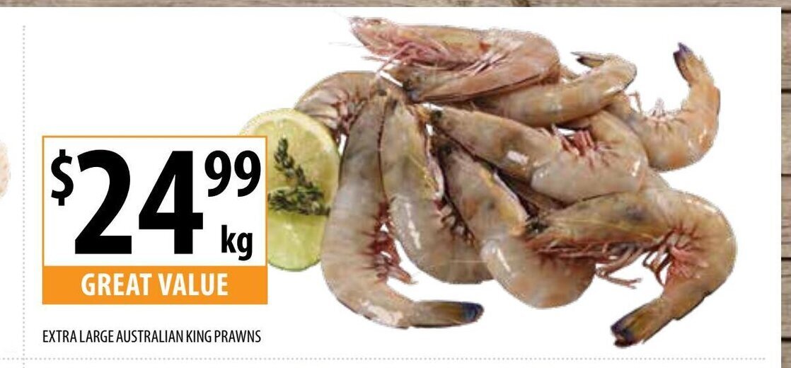 Extra Large Australian King Prawns offer at Supabarn