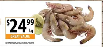 Supabarn Extra Large Australian King Prawns offer