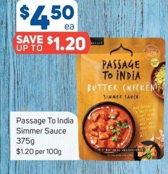 Foodland Passage To India Simmer Sauce 375g offer
