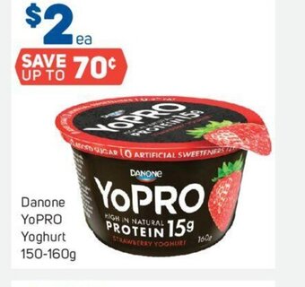 Foodland Danone YoPro Yoghurt 150-160g offer