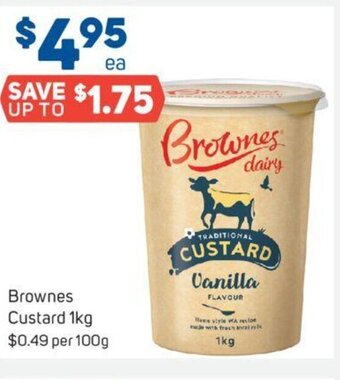 Foodland Brownes Custard 1kg offer