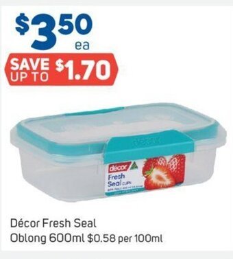 Foodland Décor Fresh Seal Oblong 600ml offer