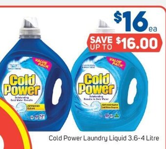 Foodland Cold Power Laundry Liquid 3.6-4 Litre offer