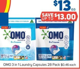 Foodland Omo 3 in 1 Laundry Capsules 28 Pack offer