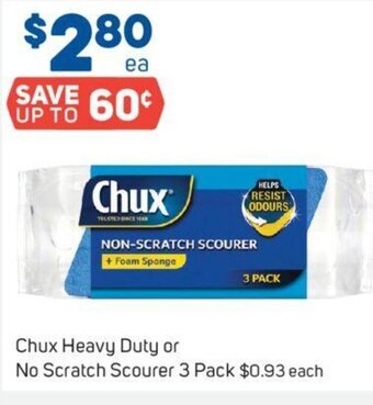 Foodland Chux Heavy Duty or No Scratch Scourer 3 Pack offer