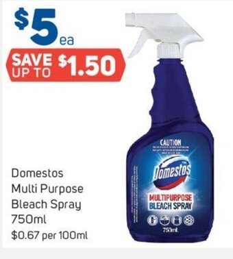 Foodland Domestos Multi Purpose Bleach Spray 750ml offer