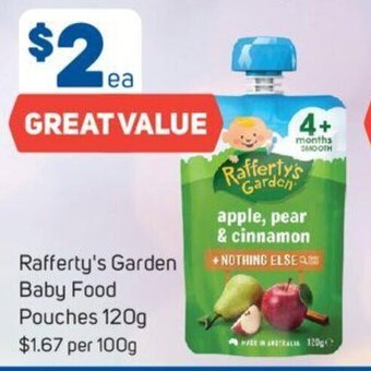 Foodland Rafferty's Garden Baby Food Pouches 120g offer