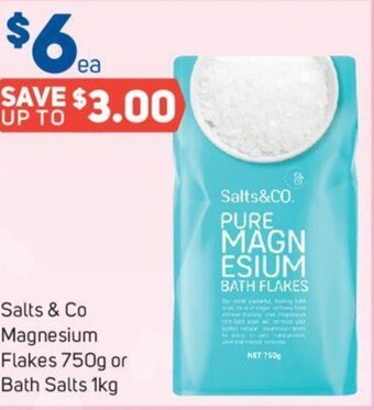 Foodland Salts & Co Magnesium Flakes 750g or Bath Salts 1kg offer
