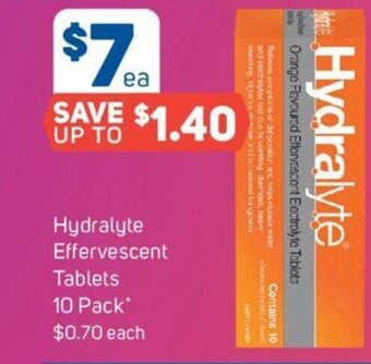 Foodland Hydralyte Effervescent Tablets 10 Pack offer
