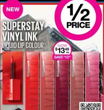 Priceline Superstay Vinyl Ink Liquid Lip Colour offer