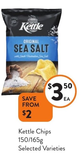 Foodworks Kettle Chips 150/165g offer