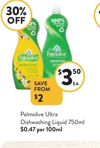 Foodworks Palmolive Ultra dishwashing Liquid 750ml offer