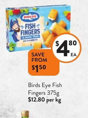 Foodworks Birds Eye Fish Fingers 375g offer
