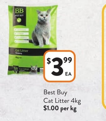 Foodworks Best Buy Cat Litter 4kg offer