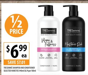 Supabarn Tresemme Shampoo And Conditioner offer