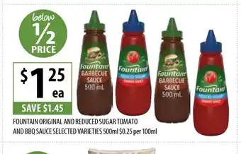 Supabarn Fountain Original And Reduced Sugar Tomato And BBQ Sauce Selected Varieties offer
