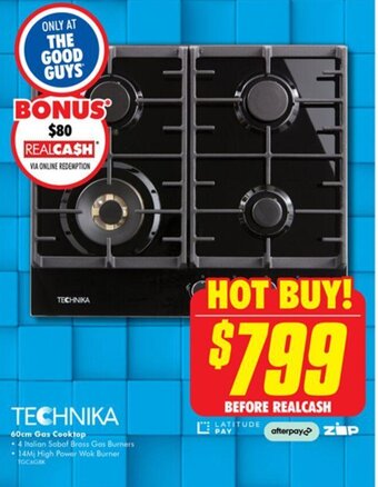 The Good Guys 60cm Gas Cooktop offer