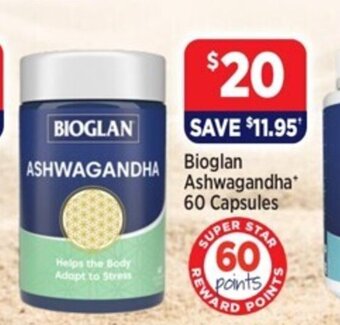 Star Discount Chemist Bioglan Ashwagandha 60 capsules offer