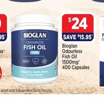 Star Discount Chemist Bioglan Odourless Fish Oil 1500mg 400 Capsules offer