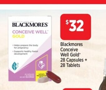Star Discount Chemist Blackmores Conceive Well Gold 28 Capsules 28 Tablets offer